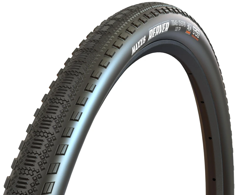 Maxxis Reaver Folding 700x45c TR EXO, Gravel Cycle Tyre, EXO Sidewall Protection, Tubeless Ready, Black