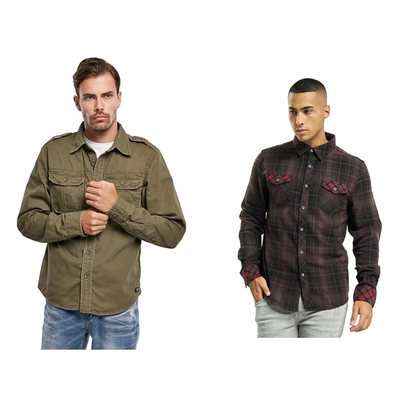 Brandit Shirt Olive Long Sleeve XL + Shirt Brown-Black XL