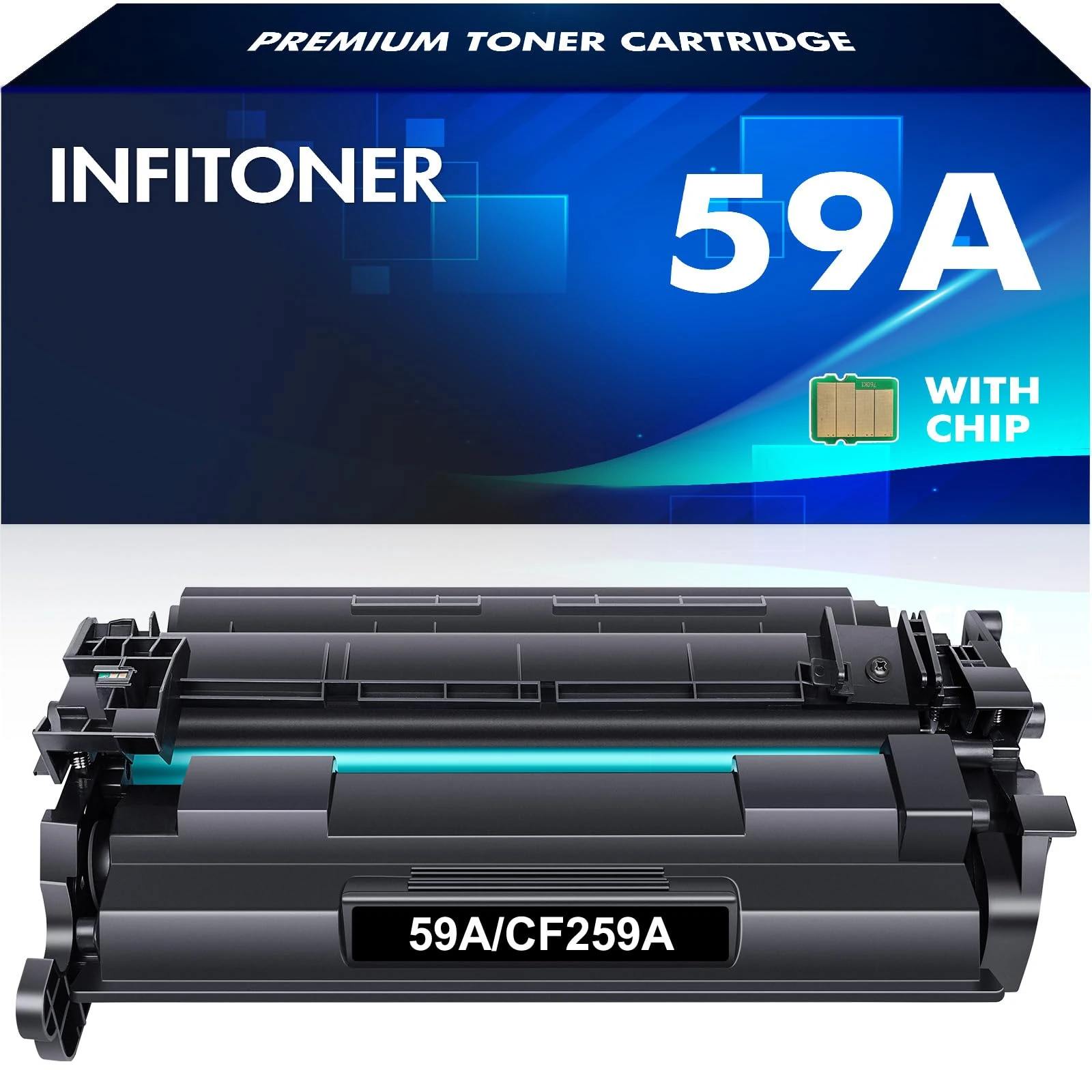 INFITONER With Chip Compatible for HP 59A CF259A CF259X 59X Toner Cartridge LaserJet Pro M404dn M404n M404dw MFP M428dw M428fdn M428fdw M428 M404 M304 M304n M304dn Printer Black, 1 Pack