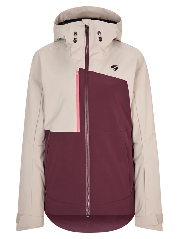 Ziener Women's Tayara Ski Jacket/Freeride | PFC-Free, Wool, Padded, Velvet Red, 42