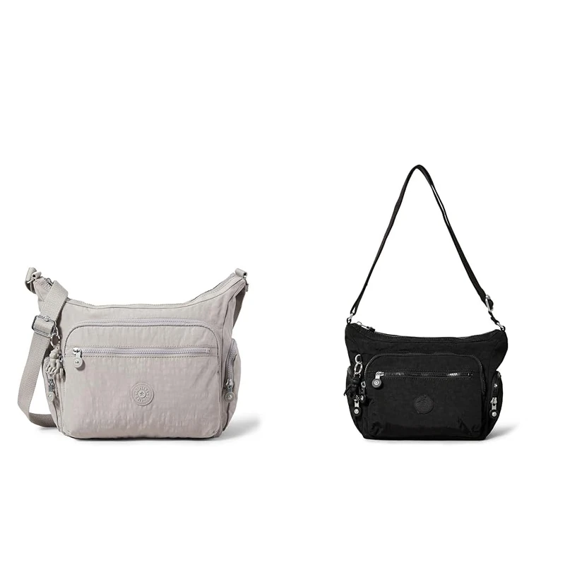 Kipling Women's Gabbie Shoulder Bag, Grey Grey, One Size Women's Gabbie S Crossbody, Black Noir, One Size
