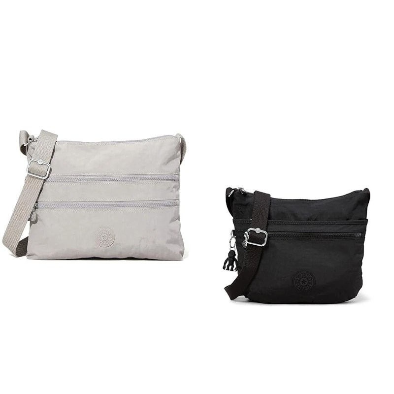Kipling Women's Alvar Crossbody, Grey Grey, One Size Women's Arto Should Bag, One Size, Black Noir