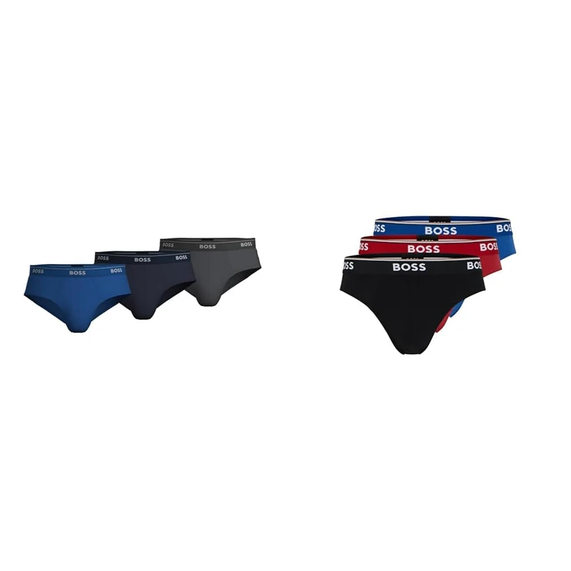 BOSS Briefs True Blue/Sky Captain/Forged Iron Head + Briefs Red/Navy/Black L