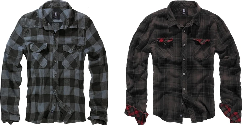 Brandit Shirt Black-Grey XL + Shirt Brown-Black XL