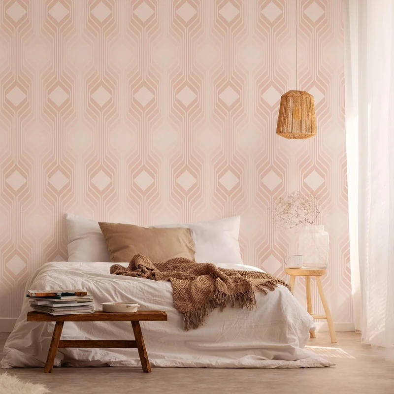 A.S. Création Retro 70s Diamond Wallpaper Beige/Cream Retro Chic 395325 8.50m x 0.53m Paste The Wall