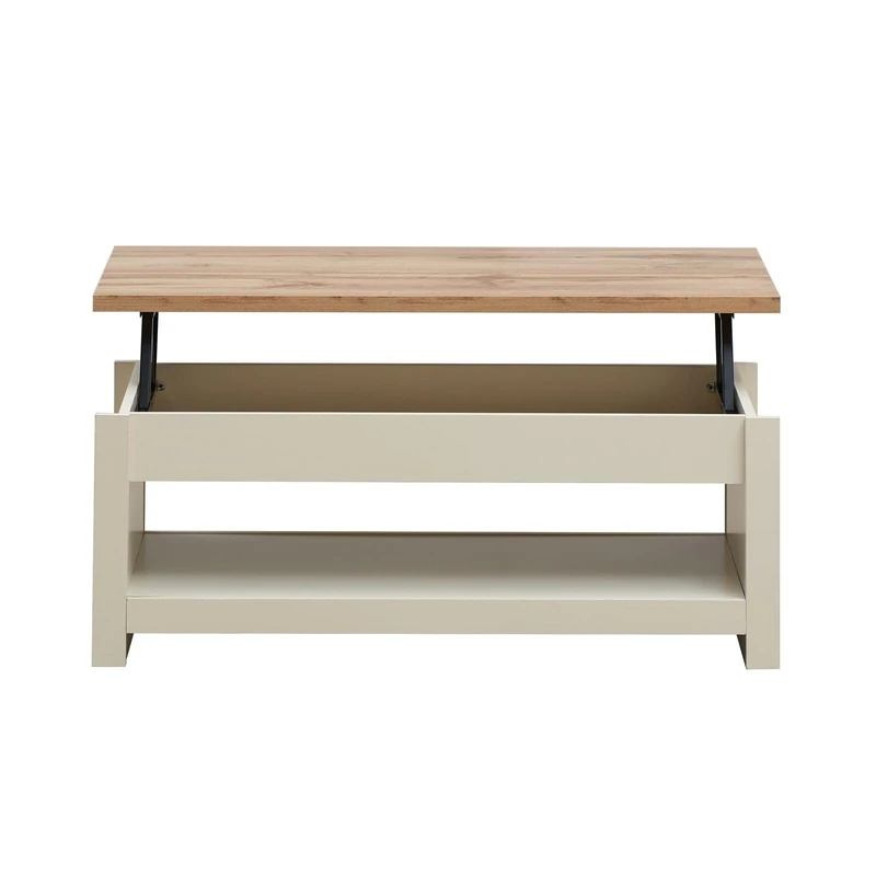 TAD TIMBER ART DESIGN UK Lisbon Cream Lift Up Coffee Table Storage Unit