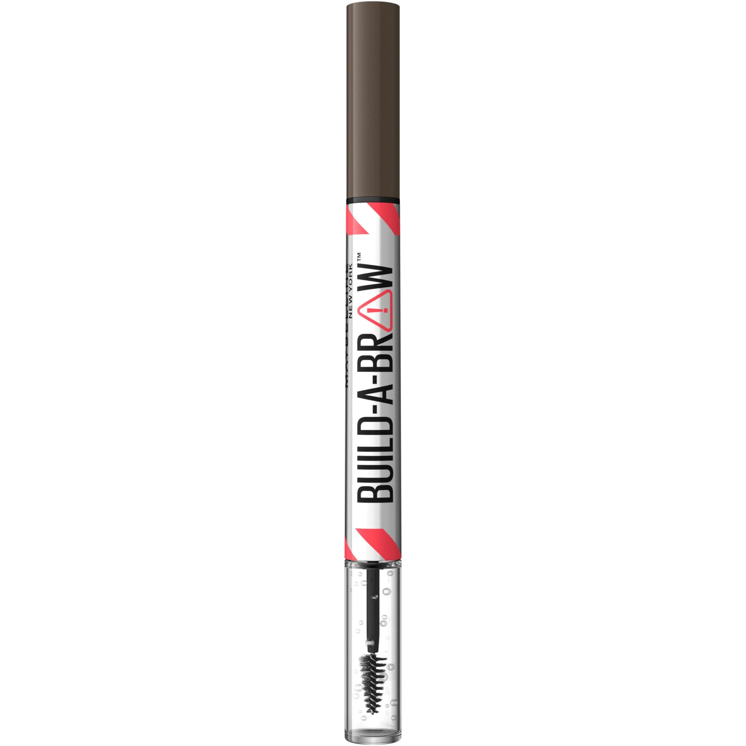 Maybelline New York, Build A Brow: 2 in 1 Brow Pen + Sealing Gel, Real-looking, Fuller Brows, Waterproof, Sweat- & Smudge-resistant, 24H Wear, Vegan Formula, Shade 262: Black Brown