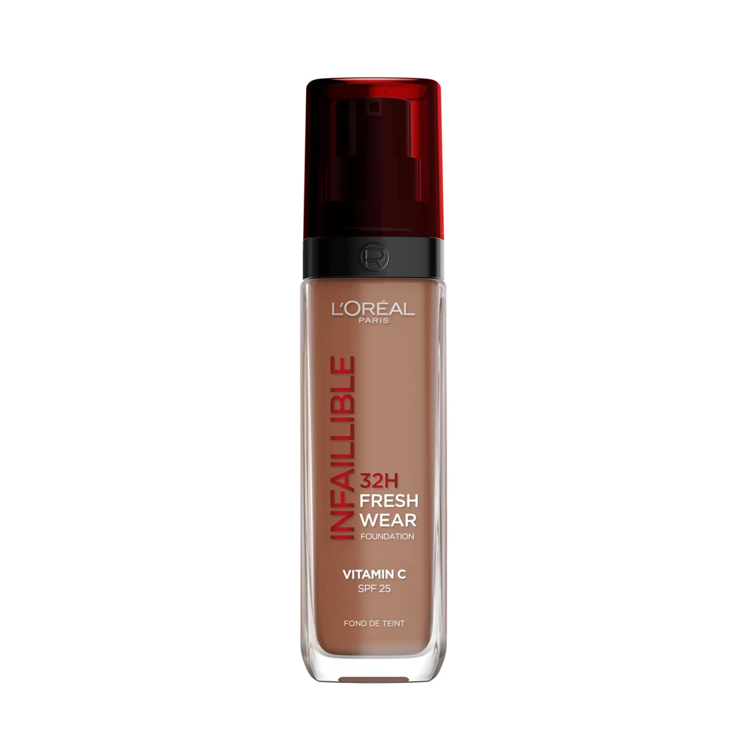 L'Oréal Paris Liquid Foundation, Full Coverage, Lasting Wear, With Vitamin C and SPF 25, Infallible 32H Fresh Wear, 392