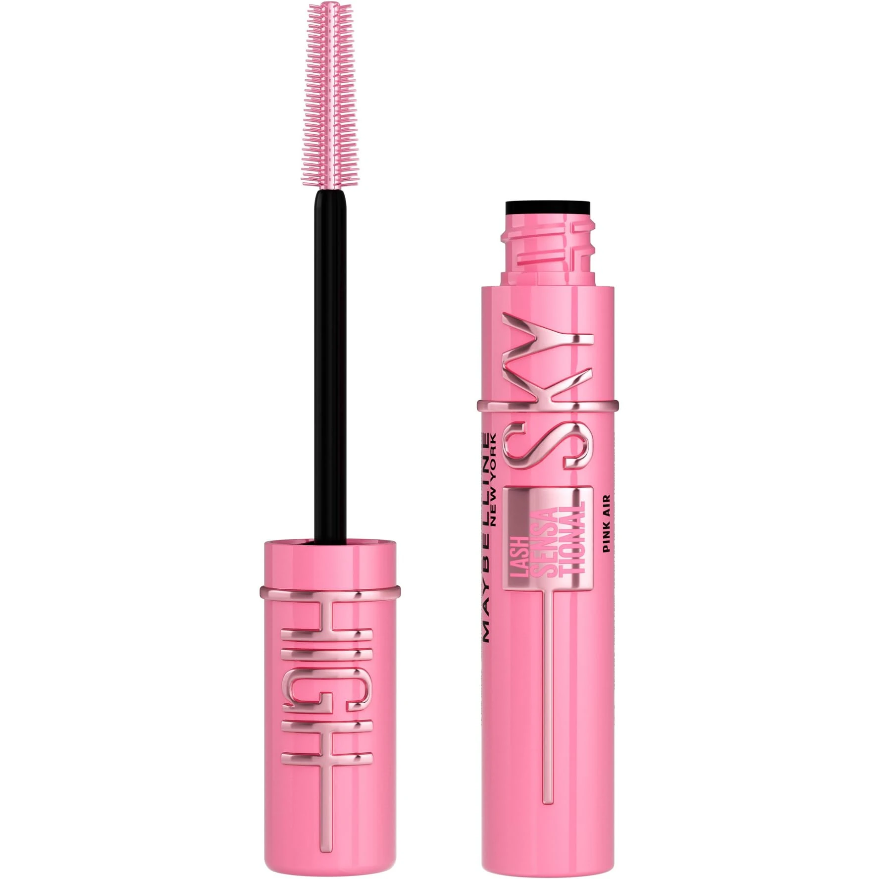 Maybelline New York, Sky High Lash Sensational Mascara, Limitless Length & Volume, Flex Tower Brush, Light-as-Air Feel, With Bamboo Extract, Pink Air