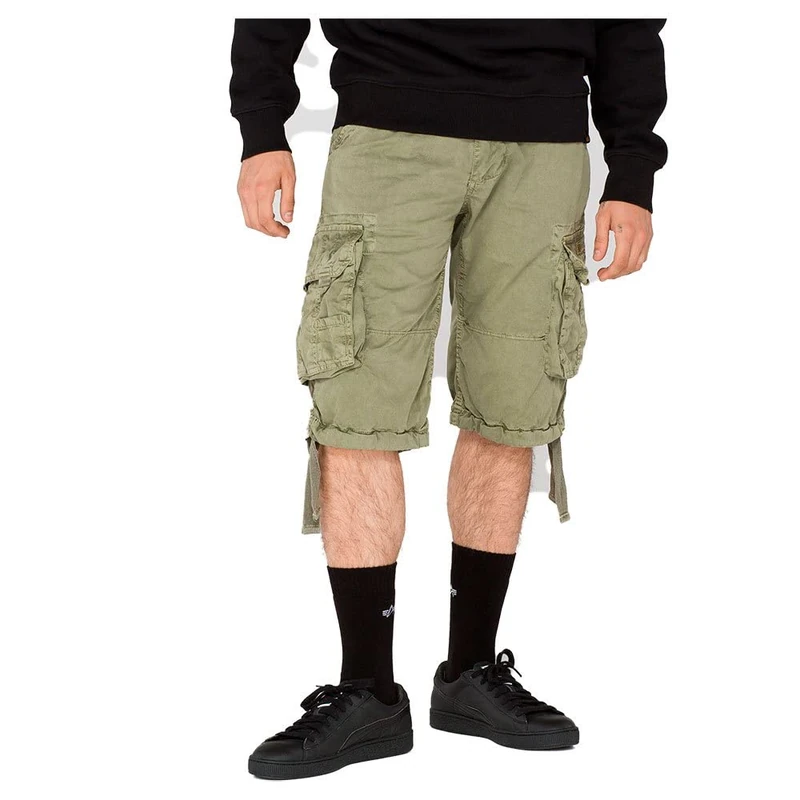 Alpha Industries Jet Short Mens Cargo, Light Olive, 27 (EU)