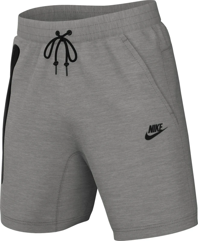 NIKE FB8171-063 M NK TCH FLC Short Shorts Men's DK Grey Heather/Black Size L - Image 1