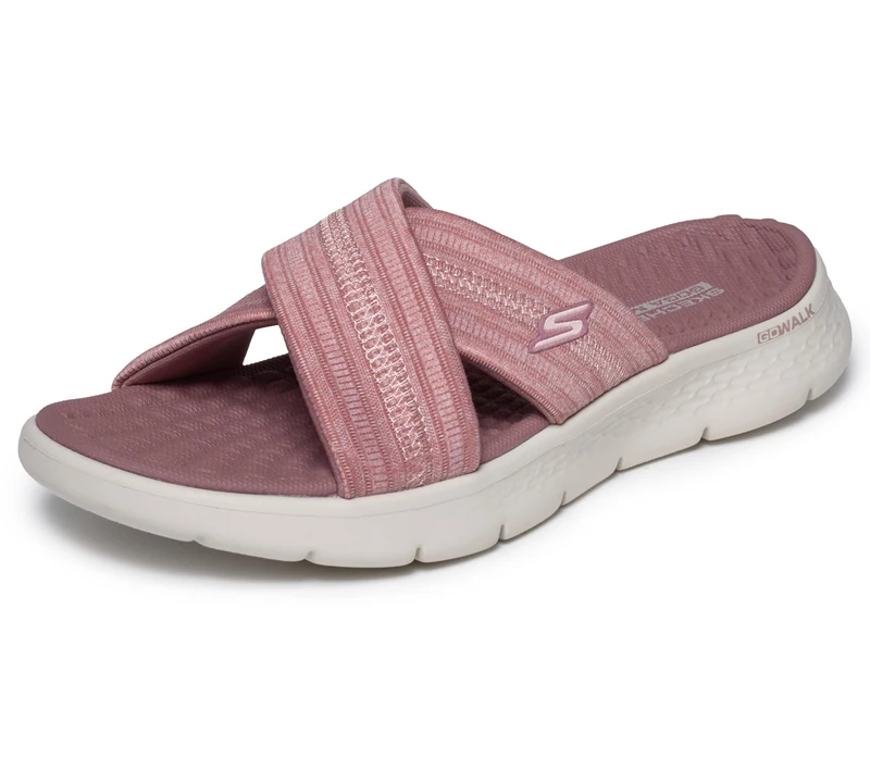 Skechers Go Walk Flex Impressed Sandal - Mauve Textile - 4 UK