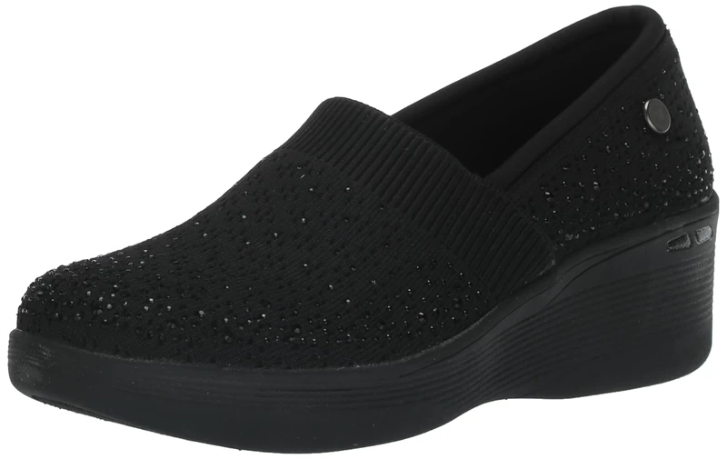 Skechers Women's Martha Stewart Pier Lite-Reflection Loafer, Black, 7.5