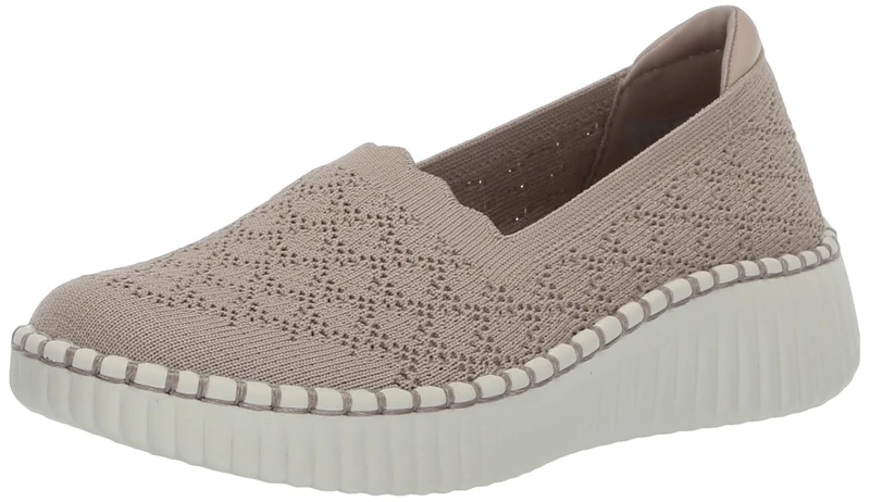 Skechers Women's Wilshire-BLVD Sneaker, Taupe, 7 UK