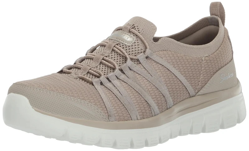 Skechers Women's Graceful Soft Soul Sneaker, Taupe, 5.5 UK
