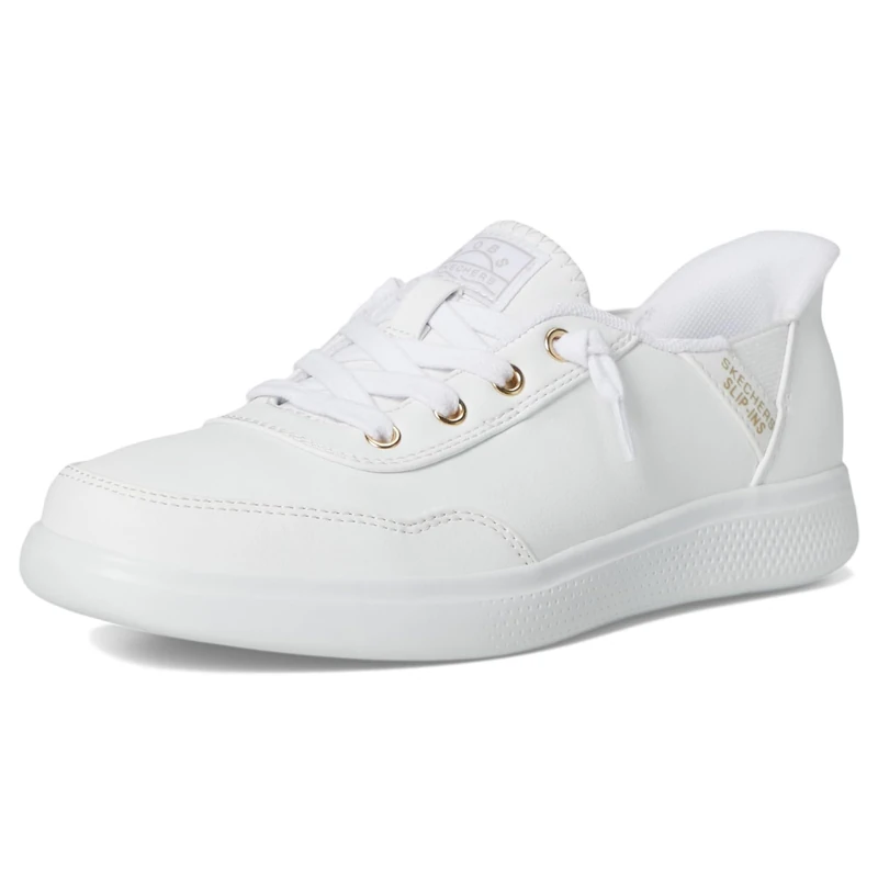 Skechers Women's Hands Free Slip-ins Bobs Skipper-Keep It Classic Sneaker, White, 8