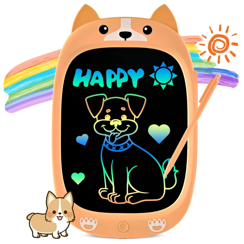 Cimetech LCD Writing Tablet, Doodle Board Stocking Stuffers for Kids Toys, Educational Drawing Painting Pad with Cute Dogs Design Gift for Kid 3+ Years Boys Girls Todders Christmas Birthday