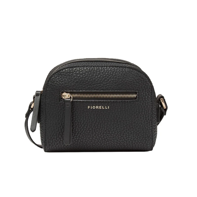 Fiorelli Women's Anouk Crossbody Shoulder Bag, Practical & Stylish Handbag with Adjustable Straps & Zipped Compartments, Black Faux Leather