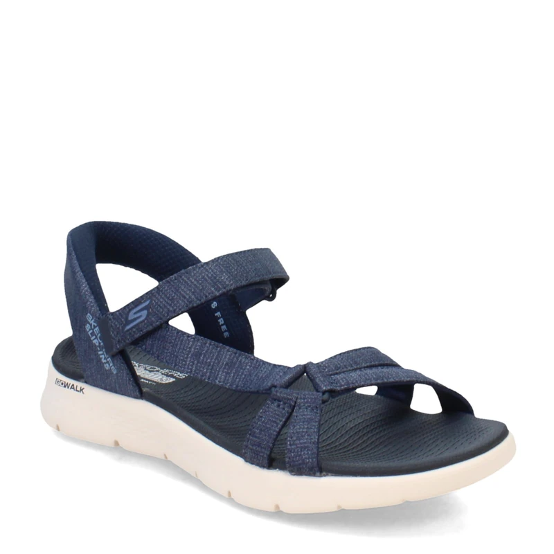 Skechers Women's GO WALK FLEX SANDAL ILLUMINATE Sandals, Navy, 8