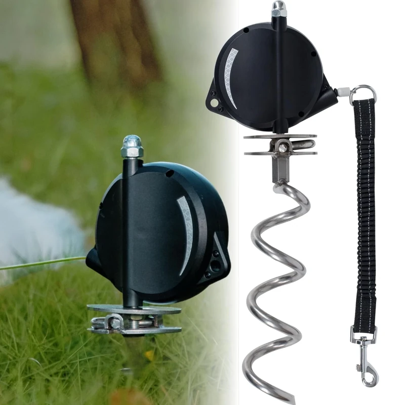 Heavy-Duty Retractable Dog Tie Out Cable: The Ultimate Dog Line for Outside – Super Strong Tie Out Retractable Cable for Dogs.