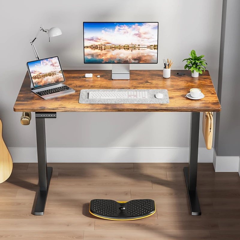 NEWBULIG Standing Computer Desk, Office Height Adjustable Table, Lift for Gaming, Study, Classroom, Conference Room, Wood Composite Metal