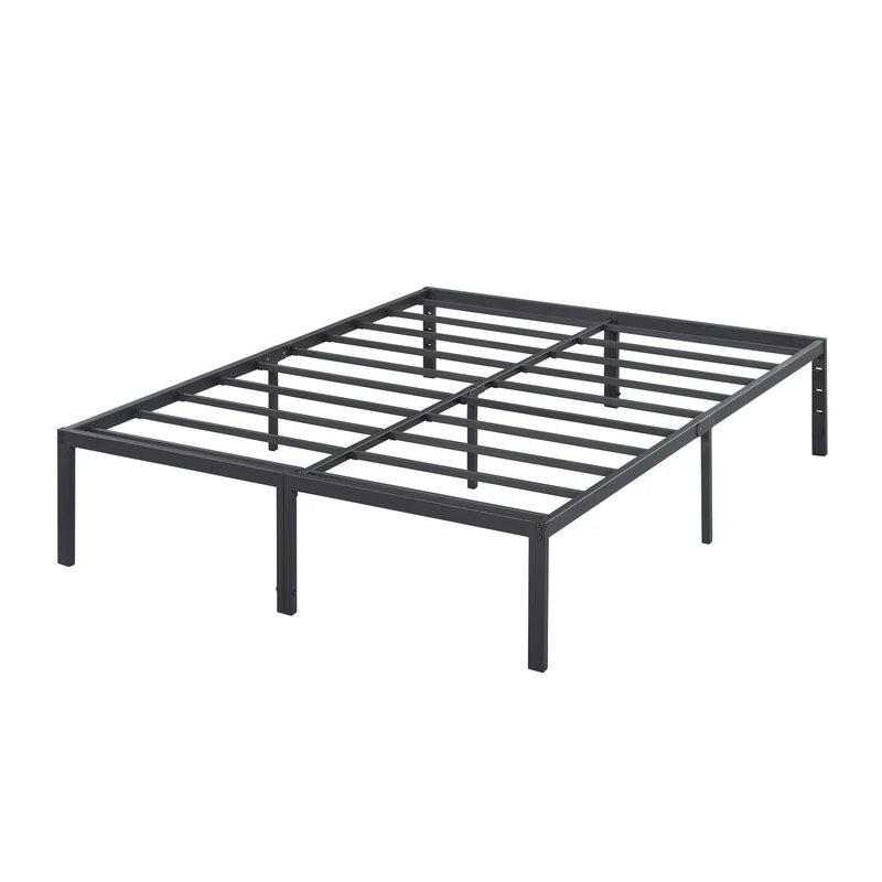 PrimaSleep 18-Inch Steel Slat Bed Frame - California King, Anti-Slip