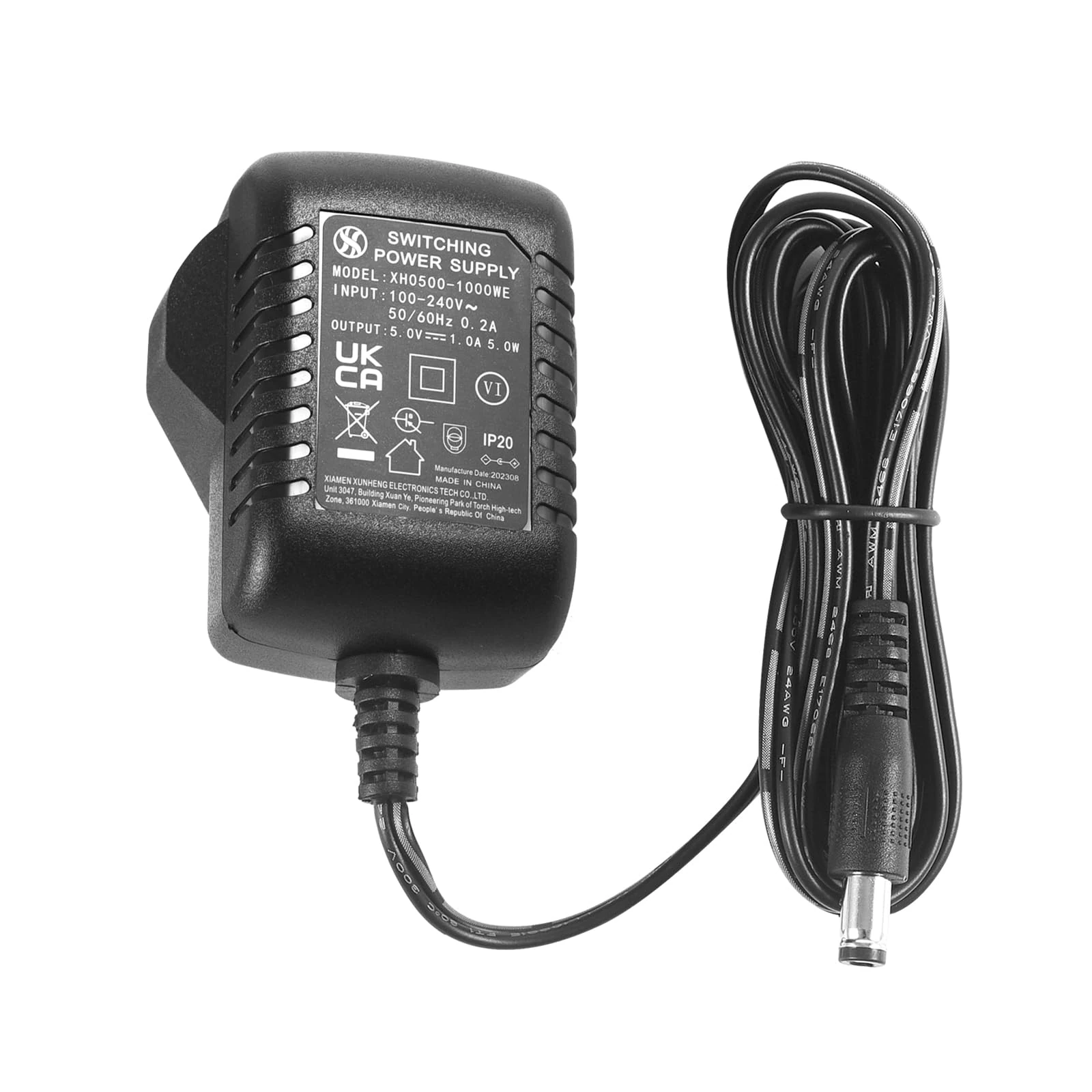 Security-01 AC to DC 5V 1A Power Supply, Plug 5.5mm x 2.1mm