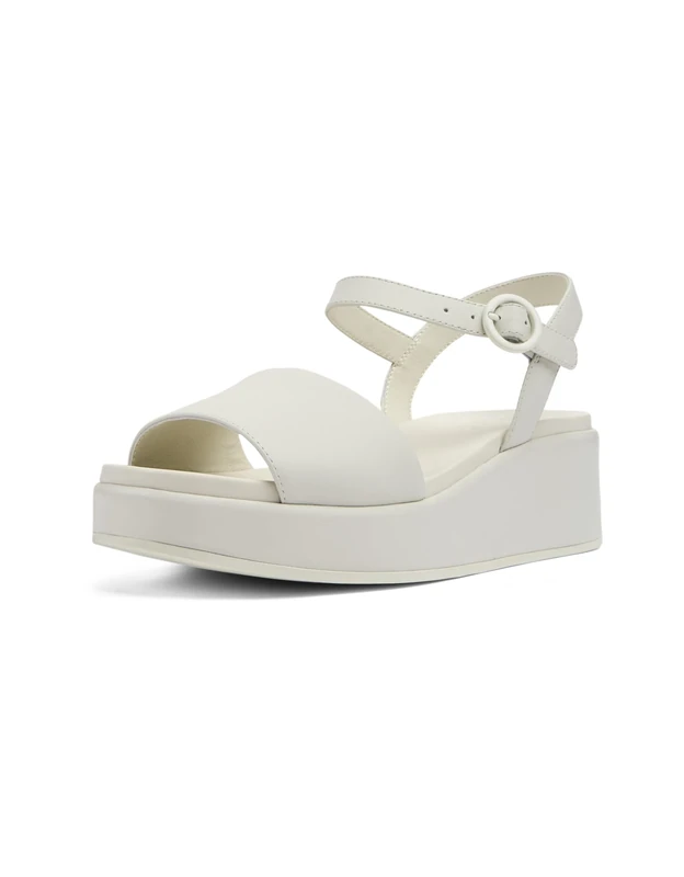 Camper Women's Misia K200564 2-Strap Sandal, White Natural 042, 3 UK