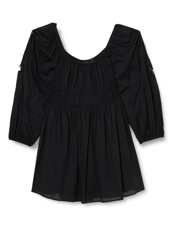 Pinko Women's Fandango Muslin Embroidered Sangallo Dress Cocktail, Z99_Black Limousine, 20