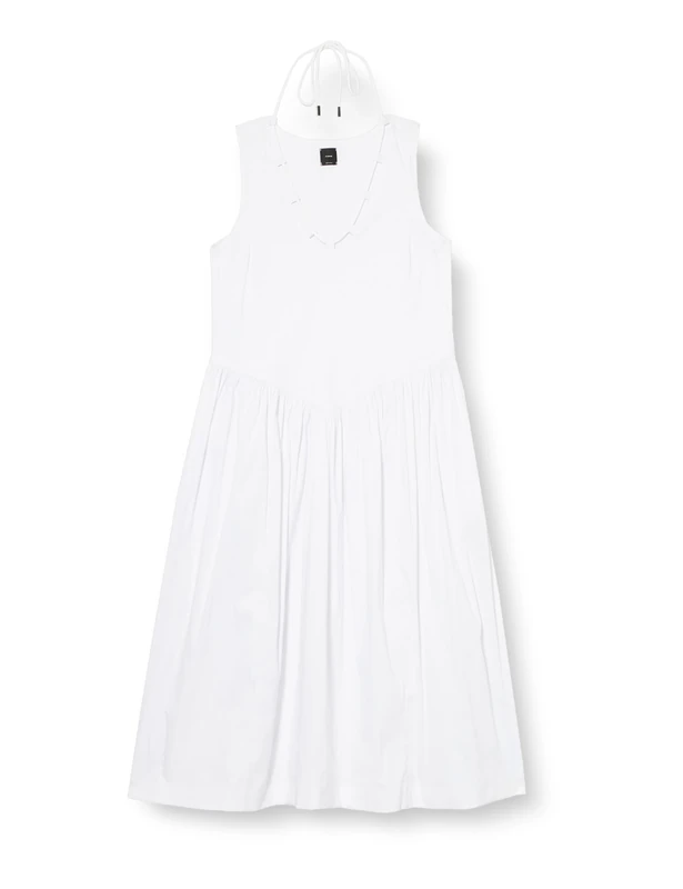 Pinko Women's Anonymous Tecno Poplin Dress Cocktail, Z04_White Brill, XXS