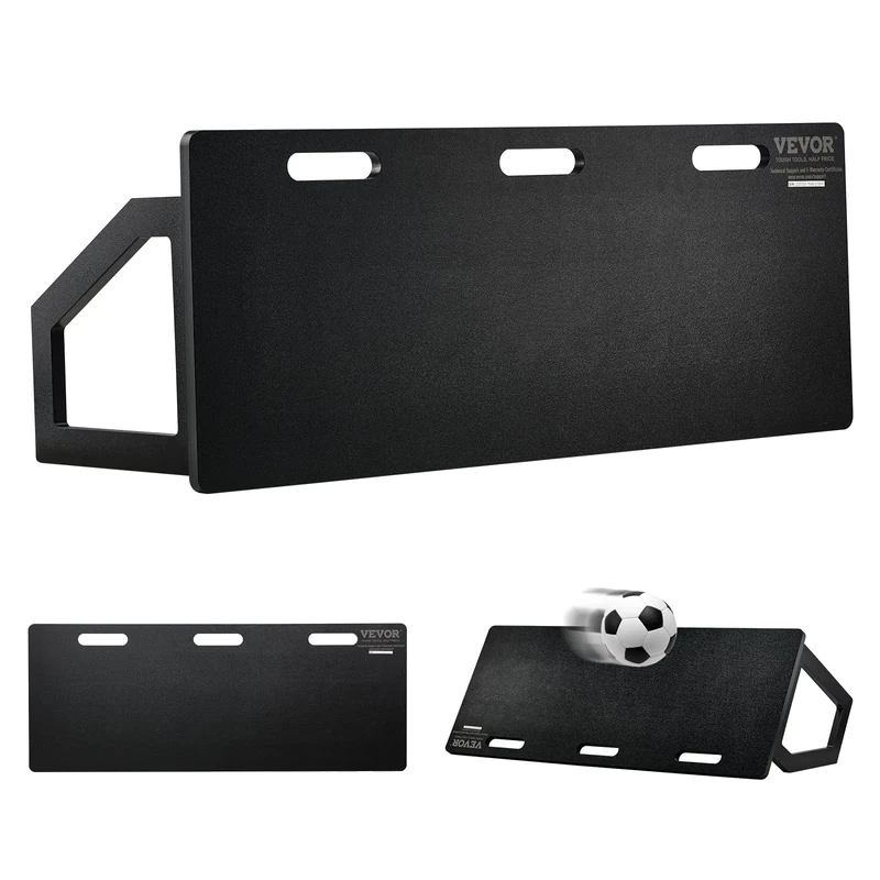 VEVOR Soccer Rebounder Board, 45"X18" Portable Soccer Wall with 2 Angles Rebound, Foldable HDPE Kickback Rebound Board, Soccer Training Equipment for Kids and Adults, Passing & Shooting Practice