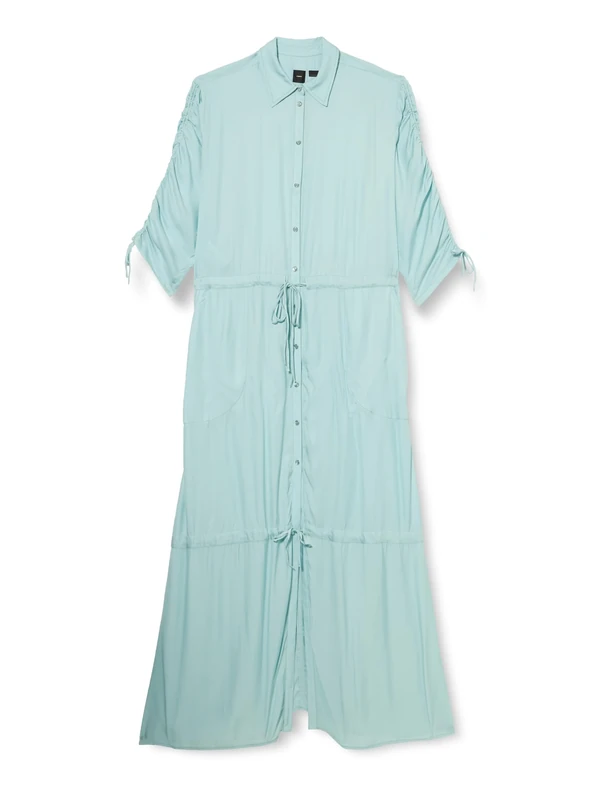 Pinko Women's Belfagor Viscose Twill Dress Casual Night, E68_Mist Grey, XXS