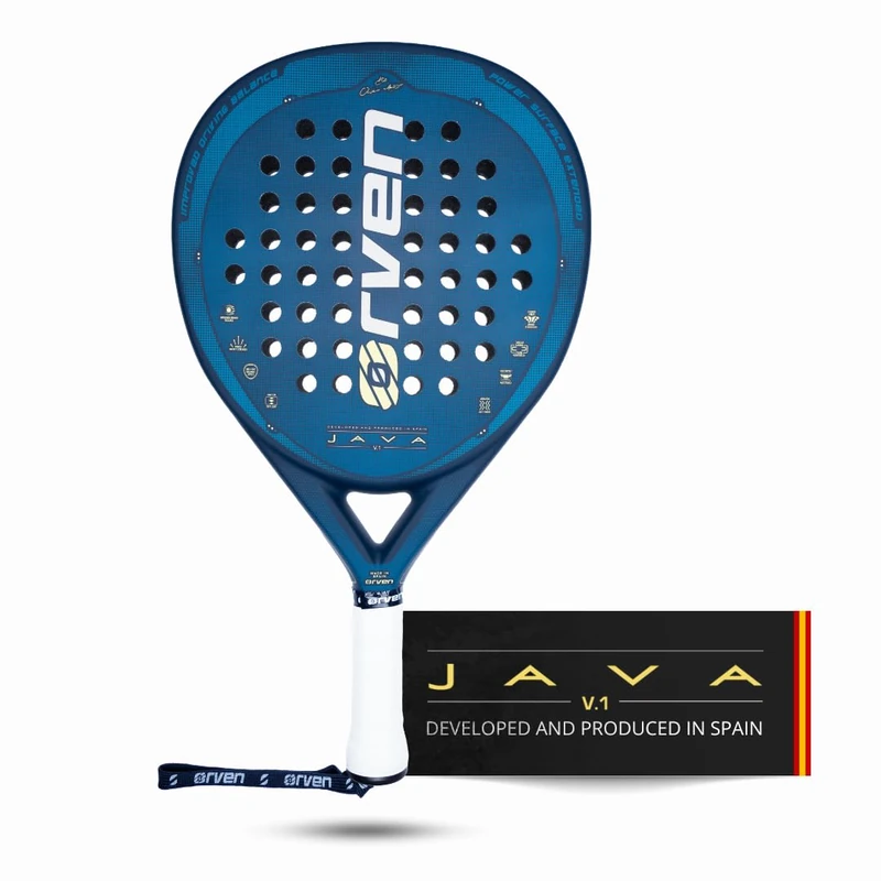 ORVEN Java V1 | Power Padel Racket - 100% Made in Spain - Power 95%, Control 75% - for Intermediate and Advanced Players - Men's and Women's Padel Racket with Case Included