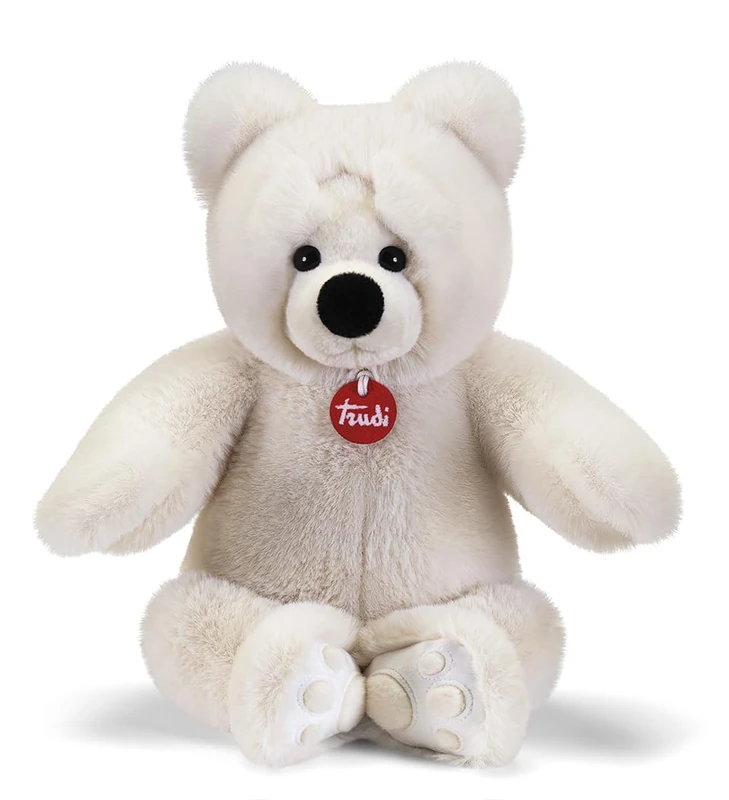 Trudi Bear Joel Ivory Plush Toy Gift for Christmas, Birthday and Valentine's Day. Polar Bear Plush Bear | 24 x 38 x 18 cm Taglia M | Classic Teddy Bears | Modello 25634