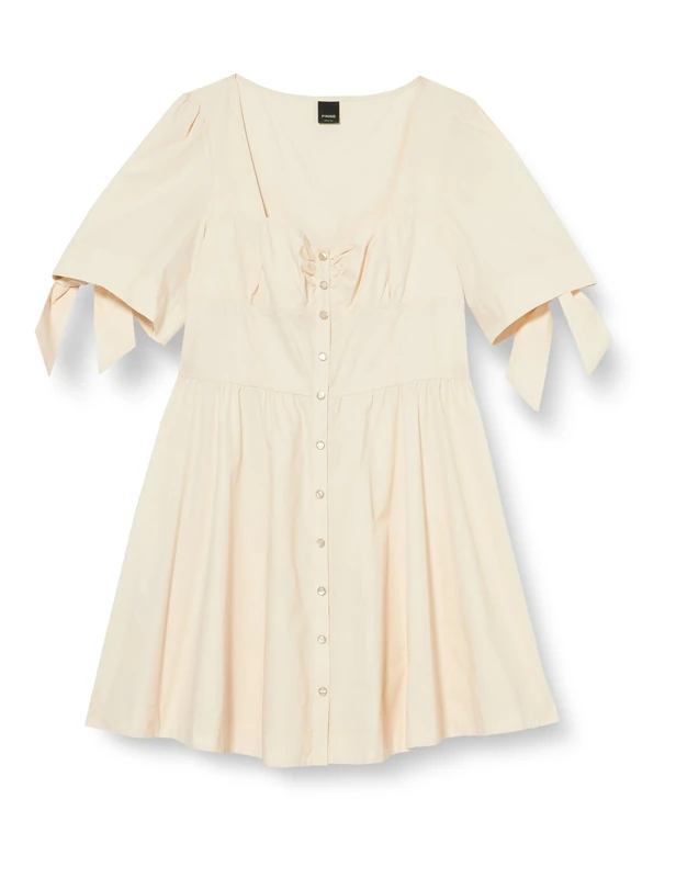 Pinko Women's Absolute Cotton Poplin Dress Cocktail, P97_Pink Tint, 20