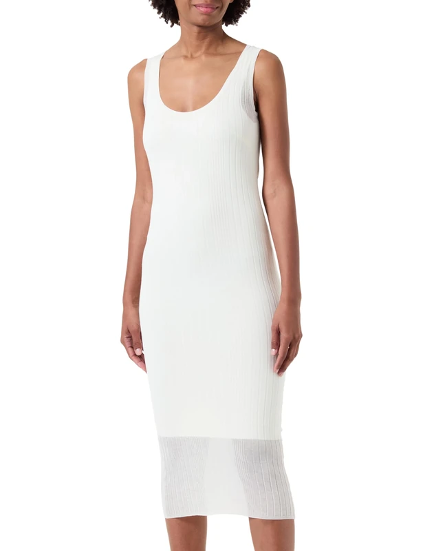 Pinko Dune Dress Crepe Transparent Women's Cocktail Dress, Z05_White-snowwhite, M