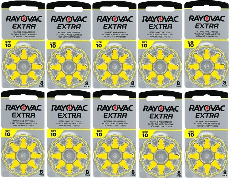 Rayovac Extra 80-PACK Hearing Aid Batteries Featuring Sound Fusion™ Technology | Size 10