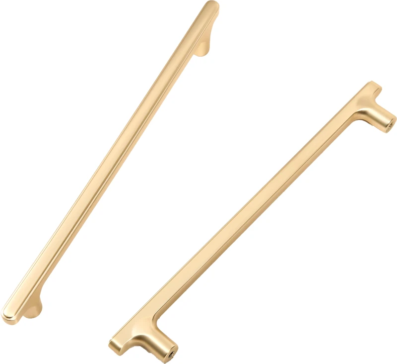 COTYKILEY 10 Pack 10 Inch(256mm) Brushed Brass Cabinet Pulls Gold Kitchen Cabinet Hardware Cupboard Drawer Pulls Dresser Handles