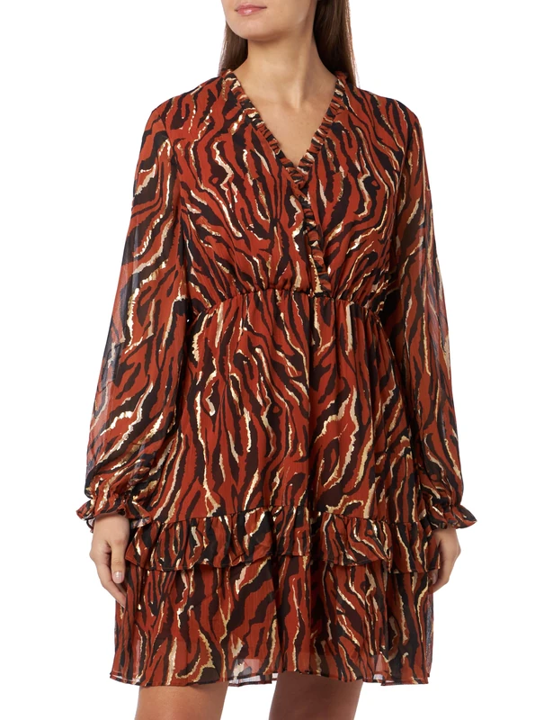 FENIA Women's Dress, Orange, M