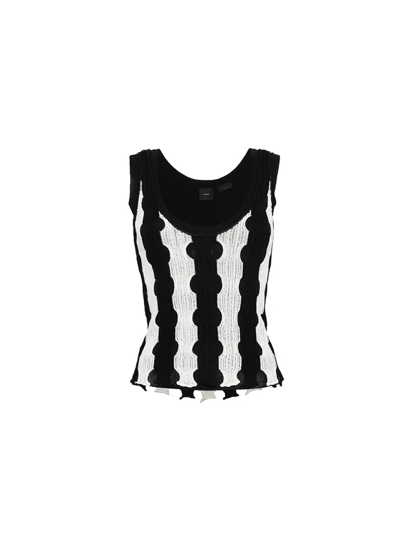 Pinko Rambo Bandage Tank Top, ZZ1_White/Black, XS