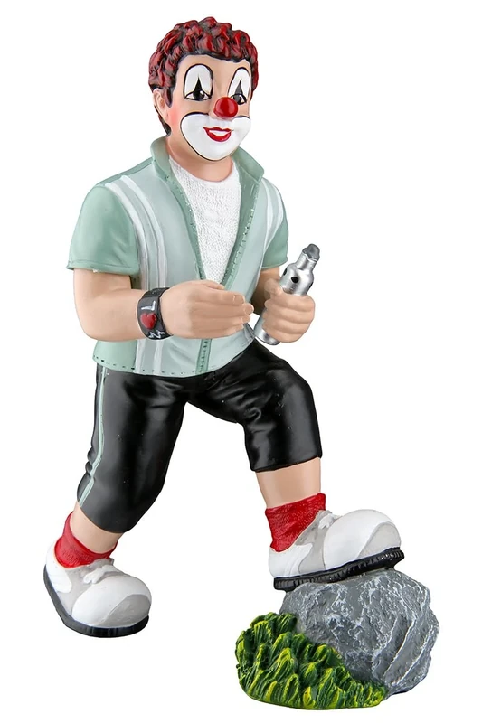 GILDE Clown Stay Fit Made of Resin - Decorative Figure Collectible Figure - Multicoloured, 15 cm High, 7 cm Wide, 10 cm Deep