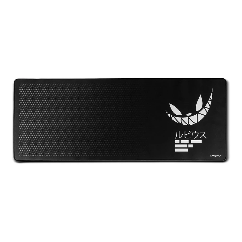 DRIFT GAMING Madkat XL – Official ElRubius Gaming Mat, Extra Soft Surface, Dimensions 900 x 350 x 3 mm, Non-Slip Base, Stitched Edges, Black