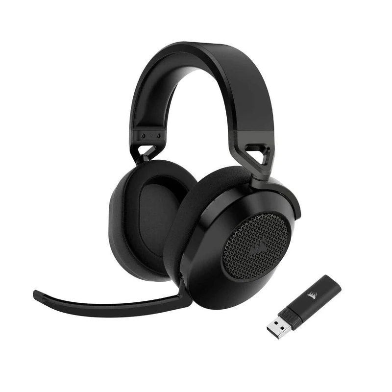 Corsair HS65 WIRELESS Multiplatform Gaming Headset with Bluetooth - Dolby Audio 7.1 - Omni-Directional Microphone - iCUE Compatible - PC, Mac, PS5, PS4, Mobile - Carbon