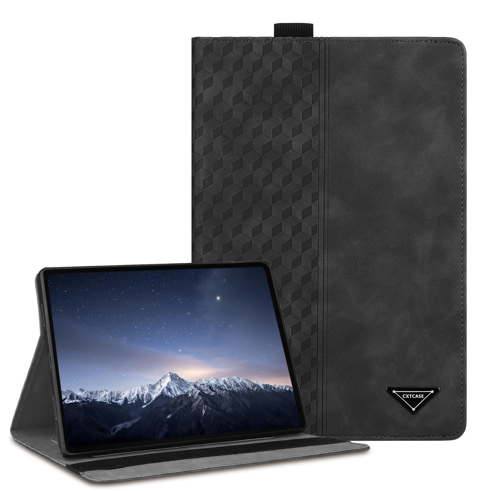 CXTCASE Case for Samsung Galaxy Tab A9 Plus 2023 11.0" (SM-X210/SM-X215/SM-X216), PU Leather Business Cover, Protective Tablet Shell, Black