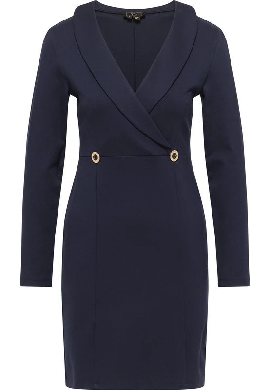 NALLY Women's Sheath Dress, Navy Blue, M