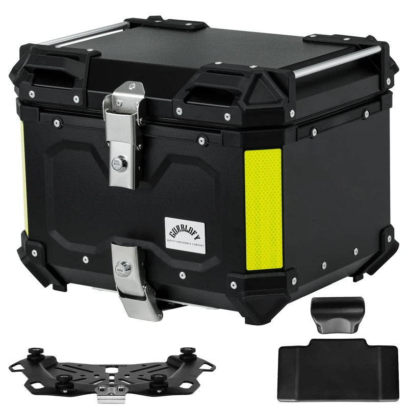 Gurblofy Black Motorcycle Top Case (GBTC-45BL)