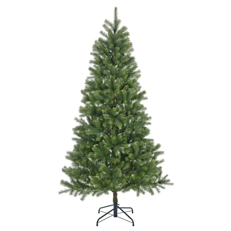 Green Pine Artificial Christmas Tree Lush Branches Traditional Unlit - 7ft