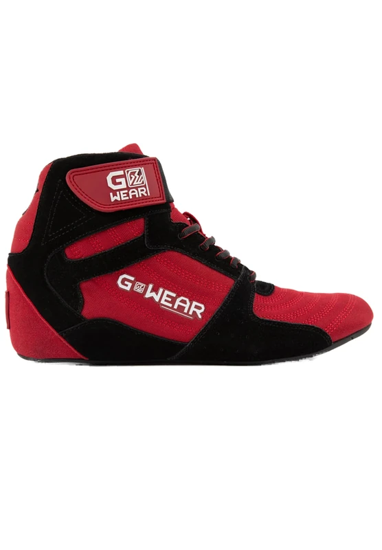 Gorilla Wear Unisex Gwear Pro High Tops Sneaker, red Black, 3.5 UK