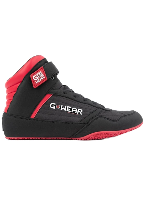 Gorilla Wear Unisex Gwear Classic High Tops Sneaker, Black red, 4 UK