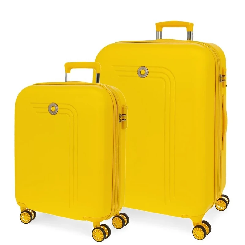 MOVOM Riga Suitcase Set, One Size, Yellow, Standard Size, Suitcase Set